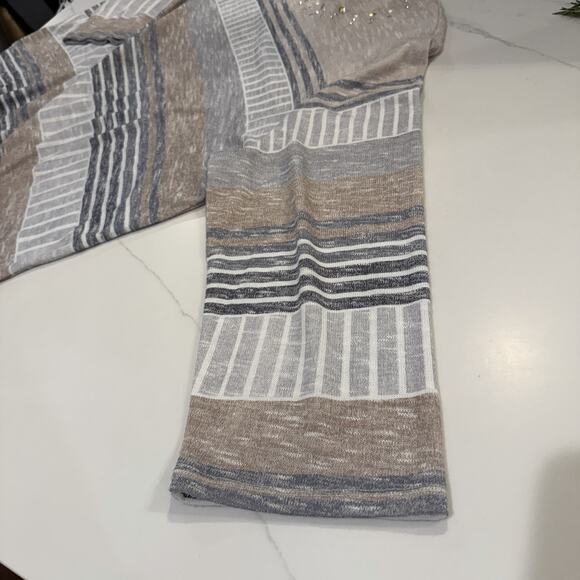 Alfred Dunner Striped 3/4 Sleeve Sequin Neck Line Knit Sweater Womens Plus 2X - Picture 8 of 11